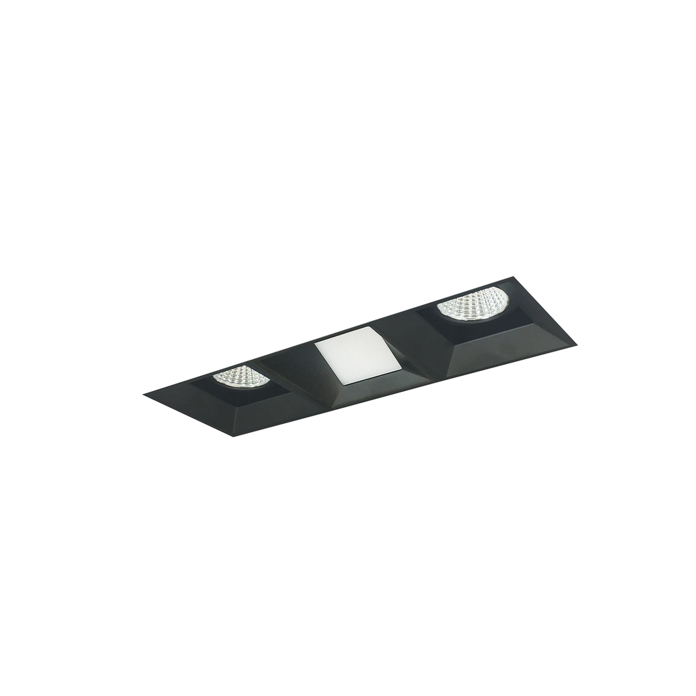 Iolite MLS 3-Head Trimless Reflector Kit, Comfort Dim, 800lm, Black Fixed Downlt./Wall Wash Trims