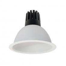 Nora NC3-81L440NMPW - 8" Sapphire III Round Open Reflector, 3500lm, 4000K, Narrow Flood Optic, Matte Powder White
