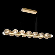 Hammerton PLB0079-48-GB-PC-CA1-L1 - Pebble Linear Suspension 48" Small Glass-Gilded Brass-Pebble Clear