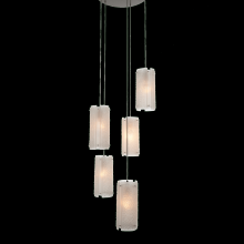 Hammerton CHB0044-11-GP-FS-C01-E2 - Textured Glass Round 11pc Multi-Pendant