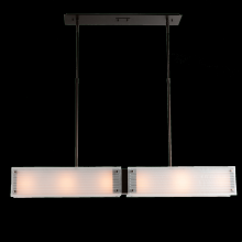 Hammerton PLB0044-67-BB-BG-001-E2 - Textured Glass Linear Suspension-67-Burnished Bronze