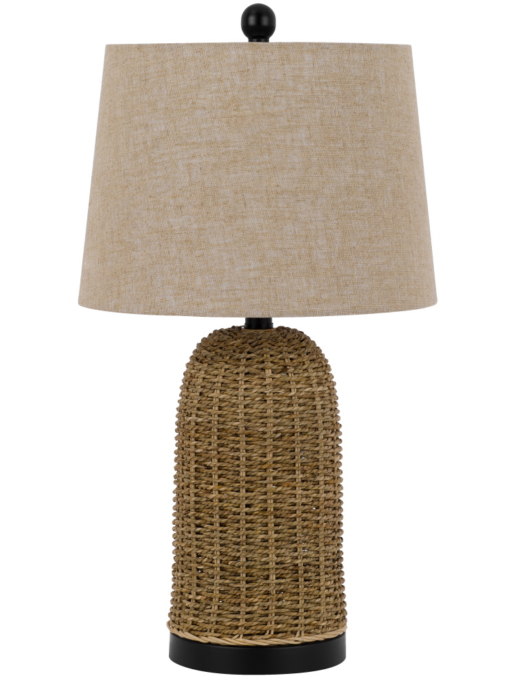24 In. Height Wicker Corn Leaf Table Lamp