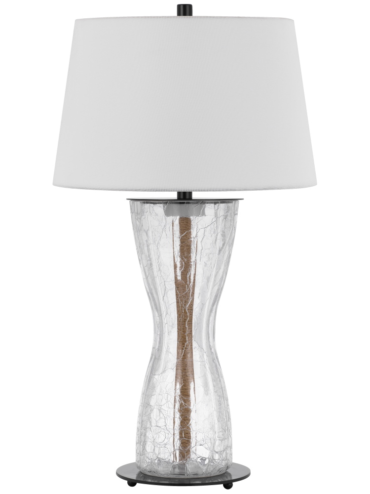 30.5 In. Height Clear Crackle Glass Table Lamp