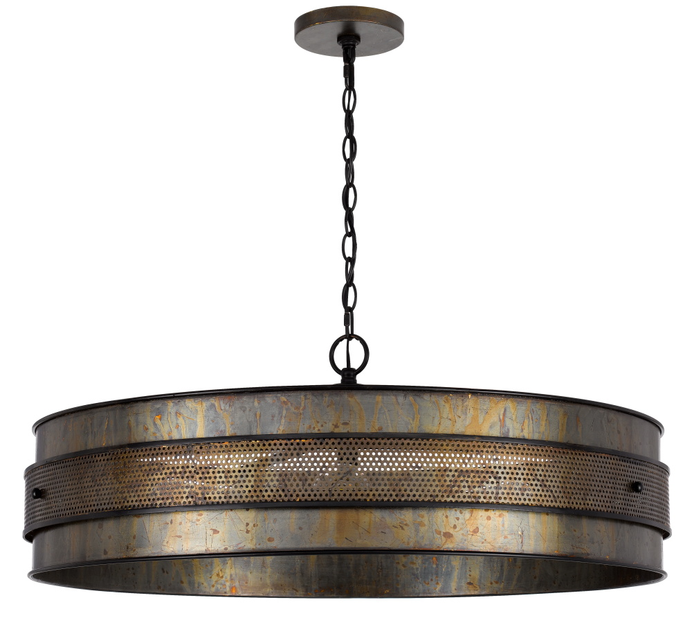 12 In. Height Aged Bronze Metal Chandelier with Me