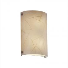 Justice Design Group 3FRM-5541-LEAF-MBLK - Finials Cylinder Wall Sconce (ADA)