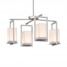 Justice Design Group PNA-7510W-SAWT-NCKL - Laguna 4-Light LED Outdoor Chandelier