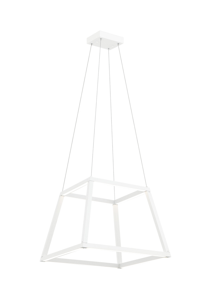 Carlington Matte White Chandelier
