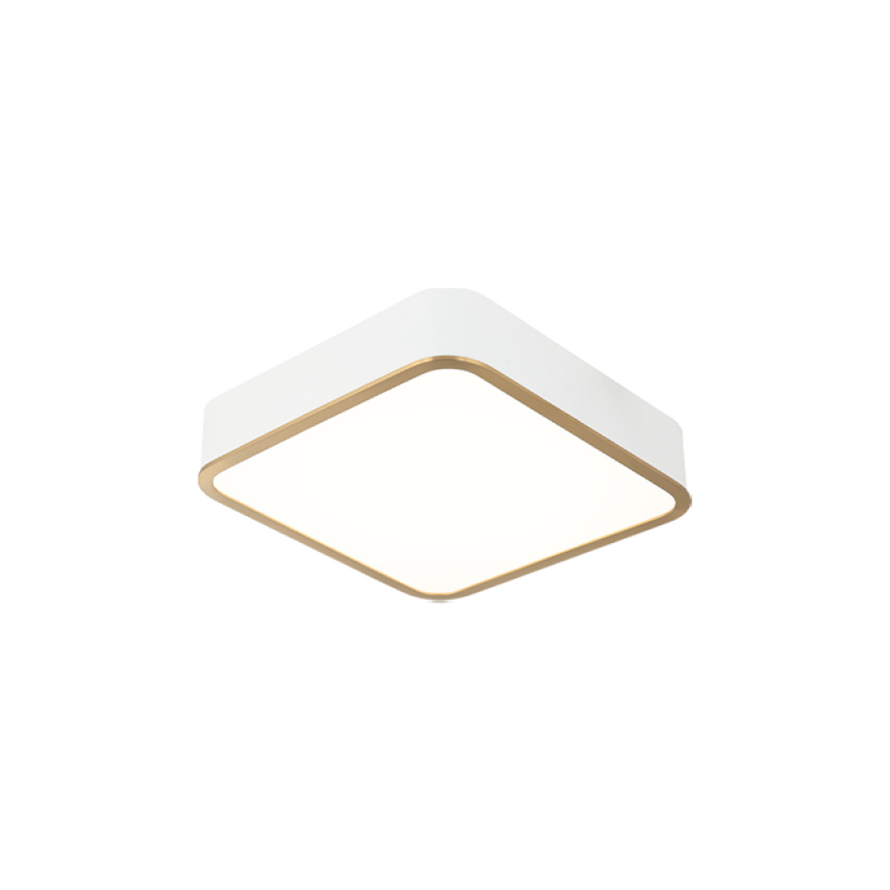 Ainslay White + Aged Gold Brass Ceiling Mount