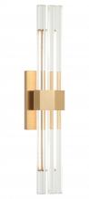 Matteo Lighting S06924AG - Krustallos Aged Gold Brass Wall Sconce