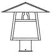 12" carmel post mount without overlay (empty)