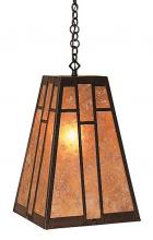 Arroyo Craftsman AH-12CR-BK - 12" asheville hanging pendant