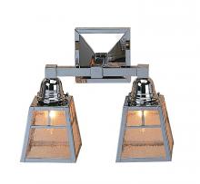 Arroyo Craftsman AS-2TCS-BK - a-line shade 2 light sconce with t-bar overlay