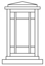 Arroyo Craftsman AVC-6CS-BK - 6" avenue column mount