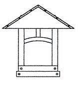 Arroyo Craftsman EC-16ECS-RC - 16" evergreen column mount without overlay (empty)