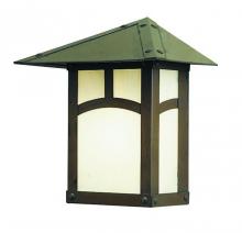Arroyo Craftsman EW-7SFF-P - 7" evergreen flush wall mount with sycamore filigree
