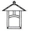 Arroyo Craftsman EW-9SFF-VP - 9" evergreen flush wall mount with sycamore filigree