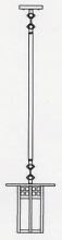 Arroyo Craftsman GSH-9OF-MB - 9" glasgow stem mount pendant