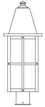 Arroyo Craftsman HP-8LOF-RB - 8" hartford long body post mount