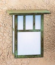 Arroyo Craftsman HS-8DTGW-RB - 8" huntington sconce with roof and double t-bar overlay