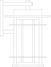 Arroyo Craftsman OPB-11F-RC - 11" oak park wall mount