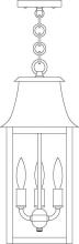 Arroyo Craftsman ORH-8CLR-MB - 8" orpington pendant