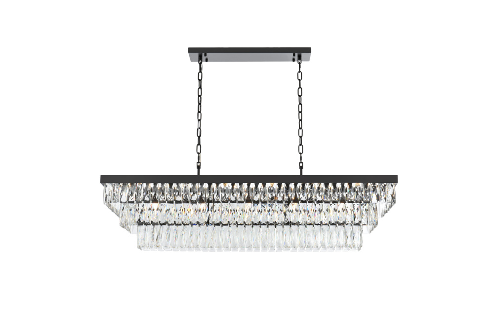Pendant L48"W16"11.5"L17 Black