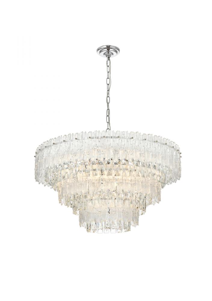 Pendant D31" x H17" L10 Chrome