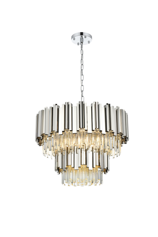 Pendant D24"H19"L6 Chrome