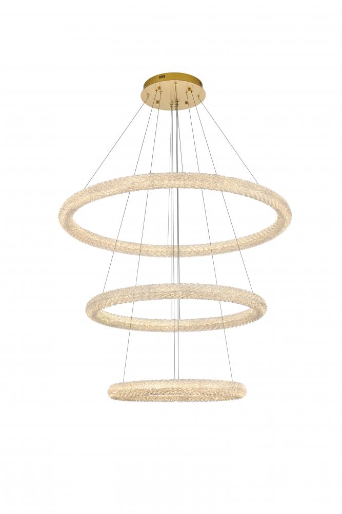 Bowen Hang D41.7"+D31.5"+D23.5"H21"LED 140W L3 Satin Gold