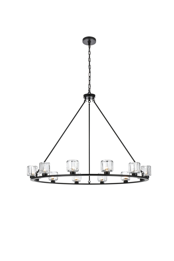 Pendant Light D48" G9 Lt12 40W Black