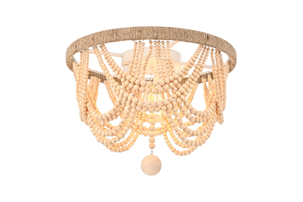 Flush Mount D16" H14" Beige