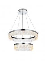 Elegant 2050G22C - Linden Hang D21.5"xH3" 36W DIM 3CCT Chrome