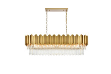 Elegant 3401G47SG - Pendant L47"W14"H14"L12 Satin Gold