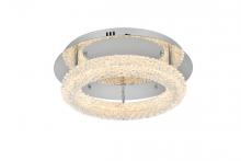 Elegant 3800F18C - Bowen Flush Mount D18'' H5.5'' LED 20W DIM 3CCT  Chrome