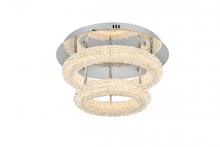 Elegant 3800F18L2C - Bowen Flush Mount D18' 'H10'' LED 36W DIM 3CCT  Chrome