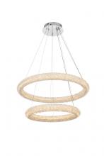 Elegant 3800G28C - Bowen Hang D28"+D20" LED 64W DIM 3CCT  Chrome