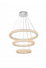 Elegant 3800G3LC - Bowen Hang D31.5+D23.5"+D16" LED 96W DIM 3CCT  Chrome