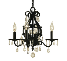 Framburg 2984 MBLACK - 4-Light Matte Black Liebestraum Mini Chandelier