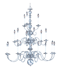 Framburg 9148 PB - 18-Light Polished Brass Jamestown Foyer Chandelier